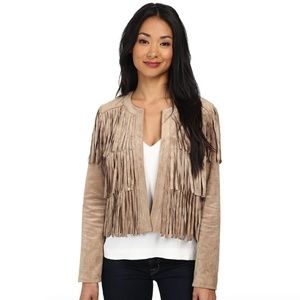 Sam Edelman Faux Suede Fringe Spring Jacket